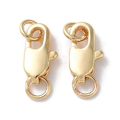 Rack Plating Brass Lobster Claw Clasps X-KK-F090-24LG-01-1
