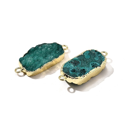 Natural Dyed Quartz Crystal Links Connector Charms G-K189-02LG-03-1