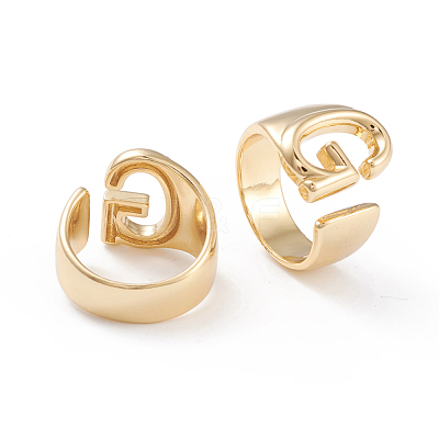 Brass Cuff Rings RJEW-L097-06G-1