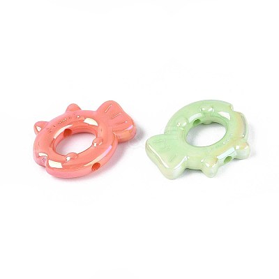 UV Plating Opaque Acrylic Bead Frame OACR-T028-75-1