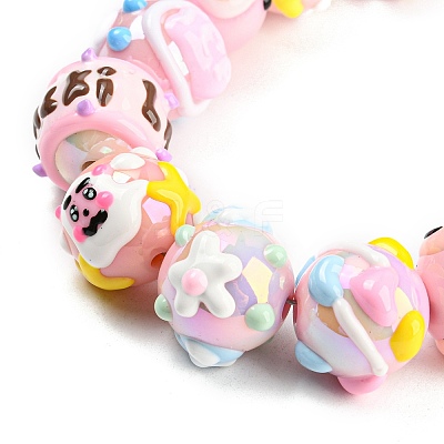 Hand Painted Acrylic with Enamel Beads MACR-K354-36-1