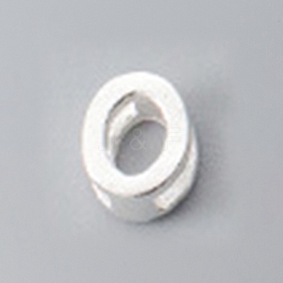 925 Sterling Silver Hollow Initial Beads STER-TAC0010-01S-O-1