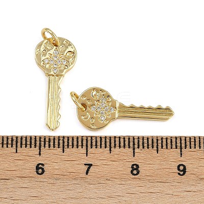 Brass Micro Pave Cubic Zirconia Pendants KK-C114-01G-1