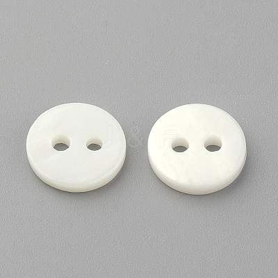 2-Hole Freshwater Shell Buttons LS-BUTT-S020-23-10mm-1