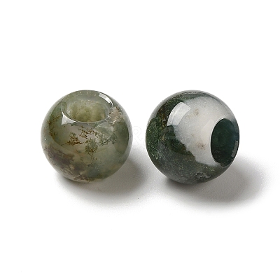 Natural Indian Agate European Beads G-N342-03G-1