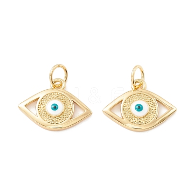 Rack Plating Brass Enamel Pendants KK-D073-28G-03-1