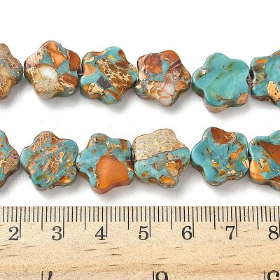 Dyed Synthetic Imperial Jasper Beads Strands G-D337-14mm-B03-1