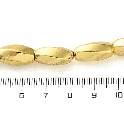 Electroplated Synthetic Magnetic Hematite Beads Strands G-P545-G04-8x16mm-1