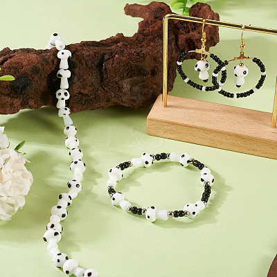 1Strand Handmade Lampwork Beads Strands LAMP-TA0001-84B-1