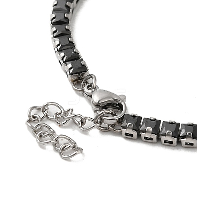 Cubic Zirconia Tennis Bracelet BJEW-M301-02P-1