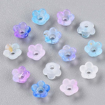 Frosted Transparent Acrylic Beads X-OACR-N137-72K-1