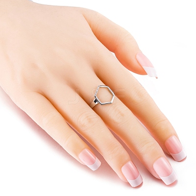 Adjustable Stainless Steel Finger Rings RJEW-EE0002-01P-1