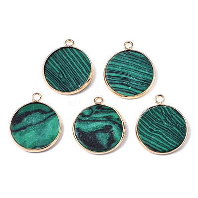 Synthetic Malachite Pendants G-Q998-010E-1-1