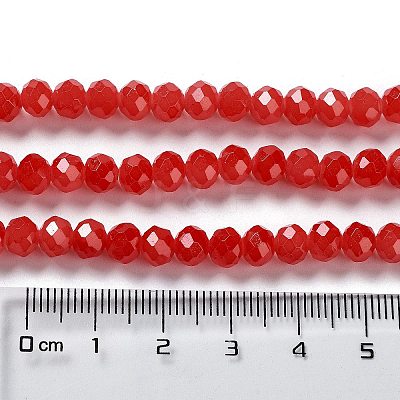 Baking Paint Imitation Jade Glass Bead Strands DGLA-A034-J8MM-A32-1