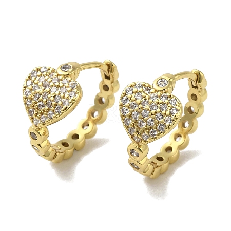 Rack Plating Brass Micro Pave Cubic Zirconia Clip-on Earrings EJEW-R162-44G-1