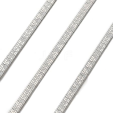 304 Stainless Steel Herringbone Chains CHS-A016-35A-P01-1