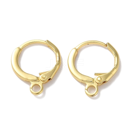 Rack Plating Brass Hoop Earring Settings KK-F090-14G-1