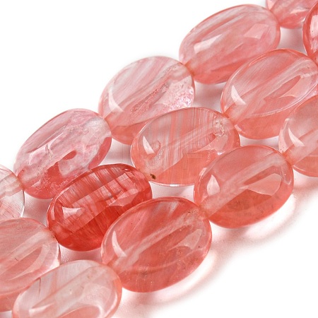 Cherry Quartz Glass Beads Strands G-M420-D07-01-1