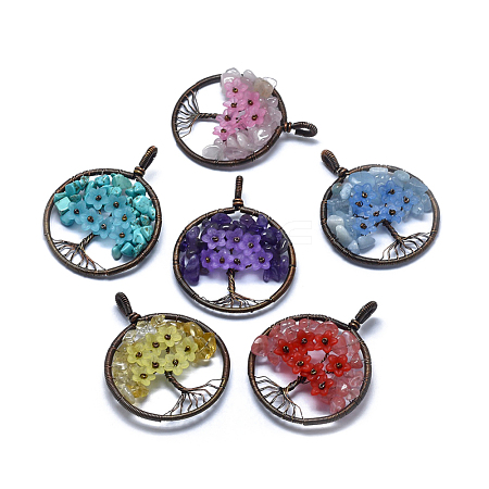 Natural & Synthetic Gemstone Pendants G-E529-A-1