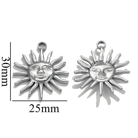 304 Stainless Steel Pendants STAS-WH0027-91A-P-1