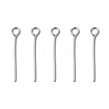 Stainless Steel Eye Pin Jewelry Findings X-STAS-E013-0.6x20mm-1