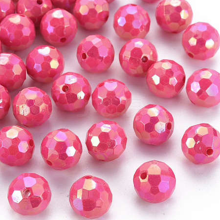 Opaque Acrylic Beads TACR-S154-10F-02-1