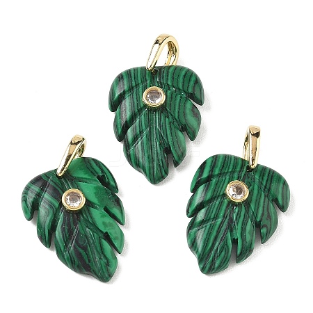 Synthetic Malachite Pendants X-GG-CBA105B-01B-G-1