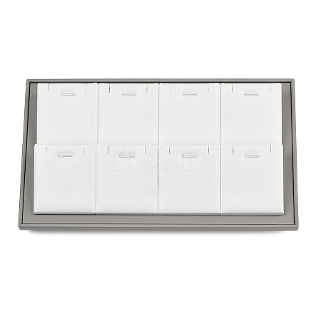 8-Slot PU Leather Pendant & Necklace Organizer Display Trays ODIS-H005-01A-1