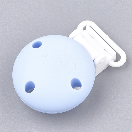 Food Grade Eco-Friendly Silicone Baby Pacifier Holder Clips SIL-T050-04D-1