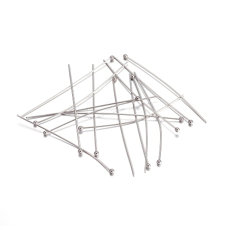 Tarnish Resistant 304 Stainless Steel Ball Head Pins STAS-O105-04-0.6x45mm-1