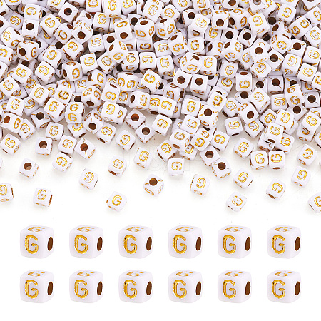 Opaque Acrylic Beads MACR-TAG0001-07G-1