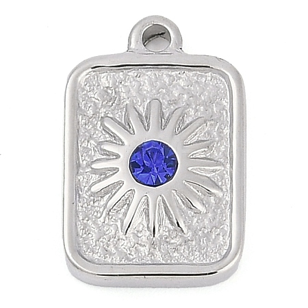 304 Stainless Steel Rhinestone Pendants STAS-L022-476P-01-1