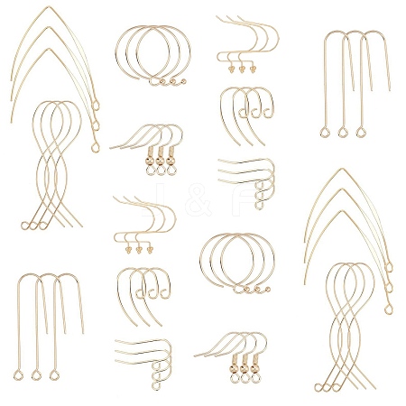 SUNNYCLUE Brass Earring Hooks KK-SC0001-43G-1