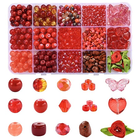 DIY Glass Beads Jewelry Making Finding Kits DIY-YW0012-04B-1