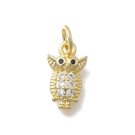Brass Micro Pave Cubic Zirconia Pendants KK-D431-060A-G-1