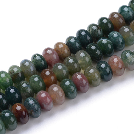 Natural Indian Agate Bead Strands X-G-R408-5x8-16-1