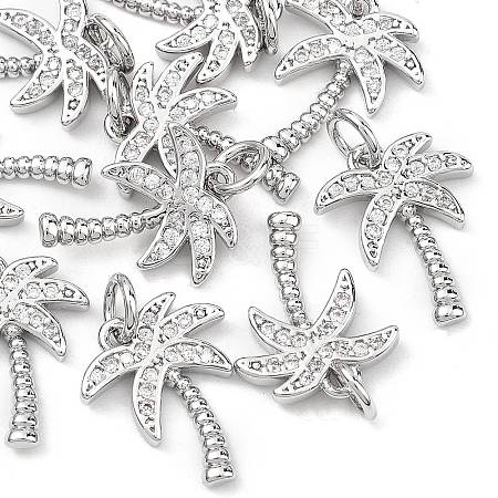 SHEGRACE Brass Micro Pave Clear Cubic Zirconia Pendants X-XGRQ2C103-409P-1