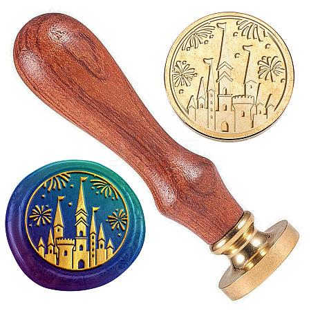 Brass Sealing Wax Stamp Head AJEW-WH0208-906-1