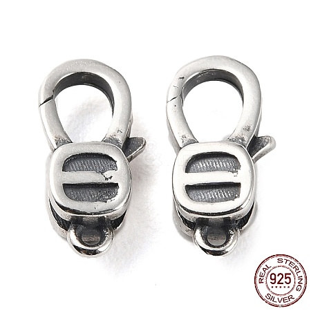 925 Thailand Sterling Silver Lobster Claw Clasps STER-D003-10AS-1