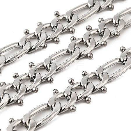 304 Stainless Steel Figaro Chains CHS-V001-03P-1