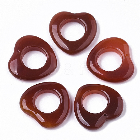 Natural Carnelian/Red Agate Pendants X-G-R473-02-1