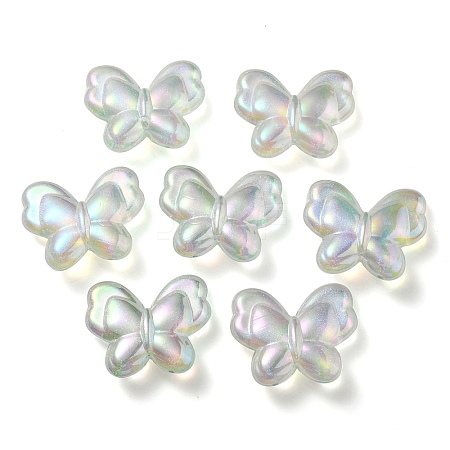 UV Plating Luminous Transparent Acrylic Beads OACR-P010-11E-1