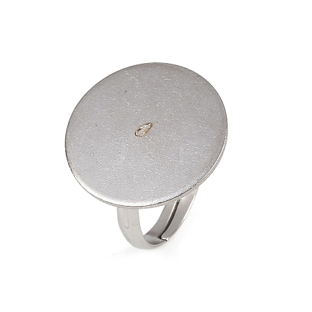 Non-Tarnish 304 Stainless Steel Pad Ring Settings STAS-K278-11F-P-1