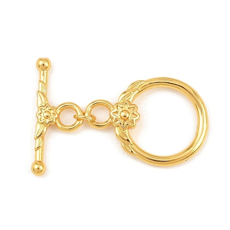 Brass Toggle Clasps KK-G548-42G-02-1