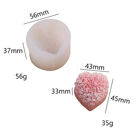 DIY Heart Shape Food Grade Candle Silicone Molds PW-WGD631A-01-1