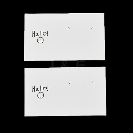 Smiling Face Paper Earrings Necklace Display Cards FIND-T072-01C-04-1