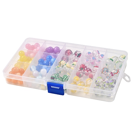 98Pcs Fruits Theme Resin Enamel Beads RESI-Z041-02-1