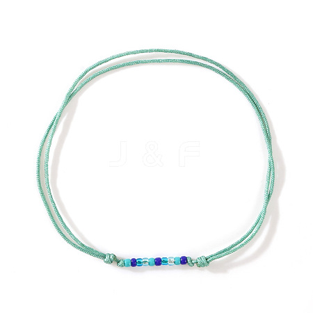 Glass Seed Beads Braided Bead Bracelets UB5281-2-1