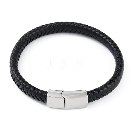 Braided Microfiber Leather Cord Bracelets BJEW-P328-07B-P-1