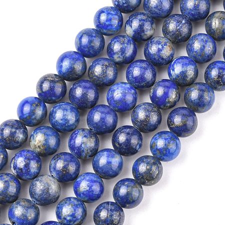 Natural Lapis Lazuli Beads Strands X-G-G099-8mm-7-1